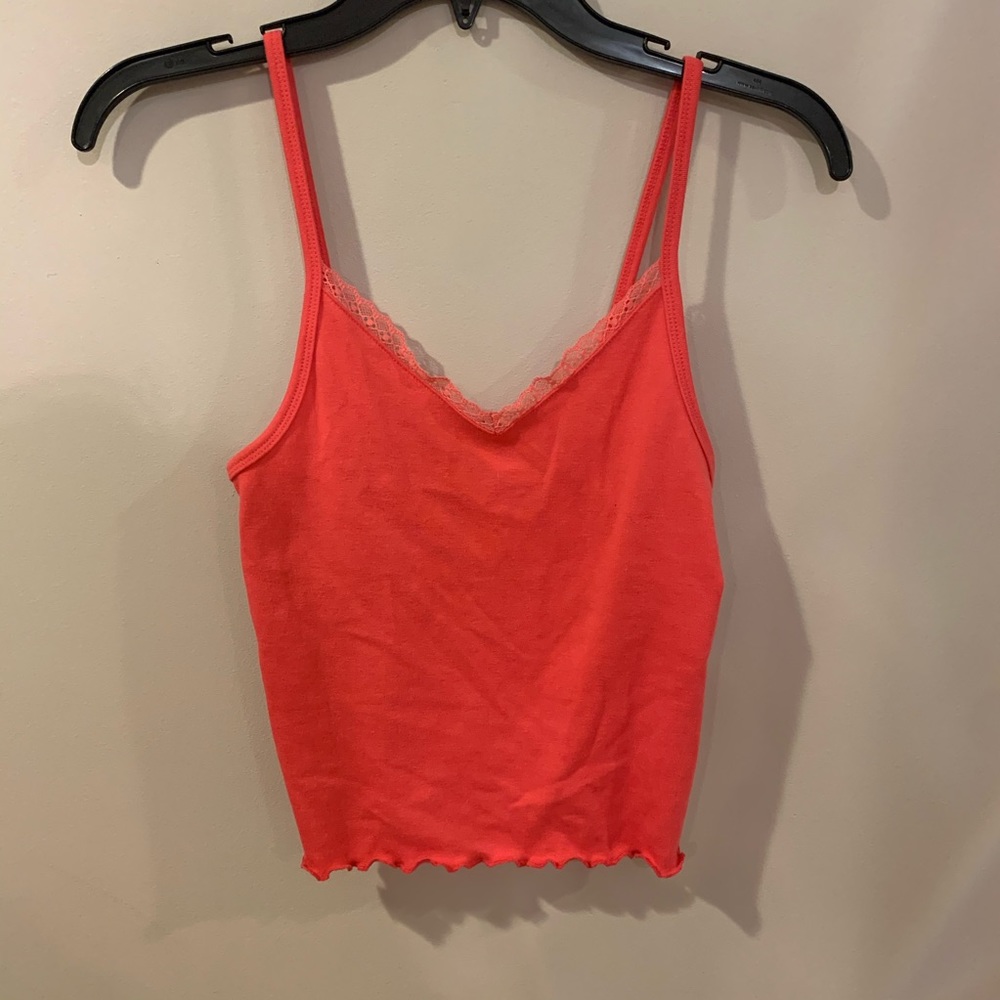 Pink cropped tank top from American Eagle